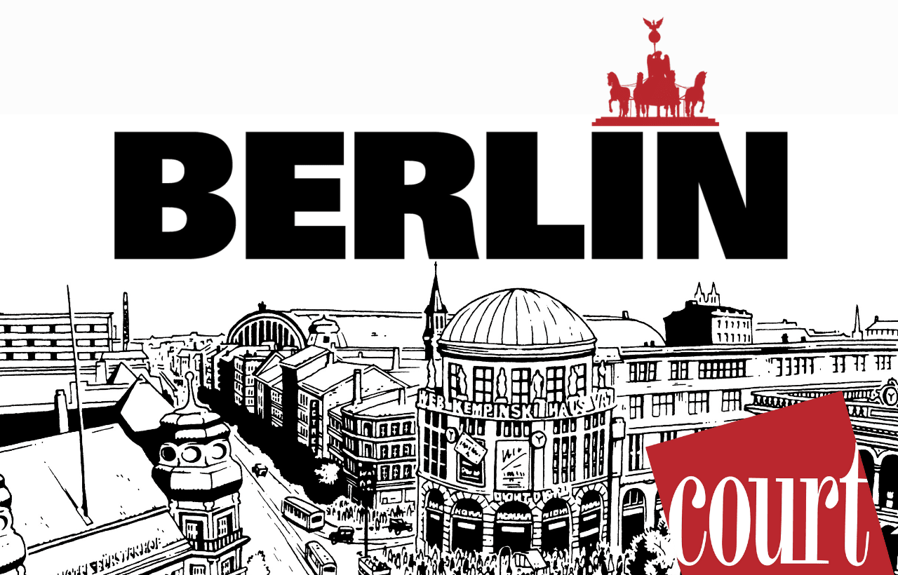 An illustration of the Berlin skyline.