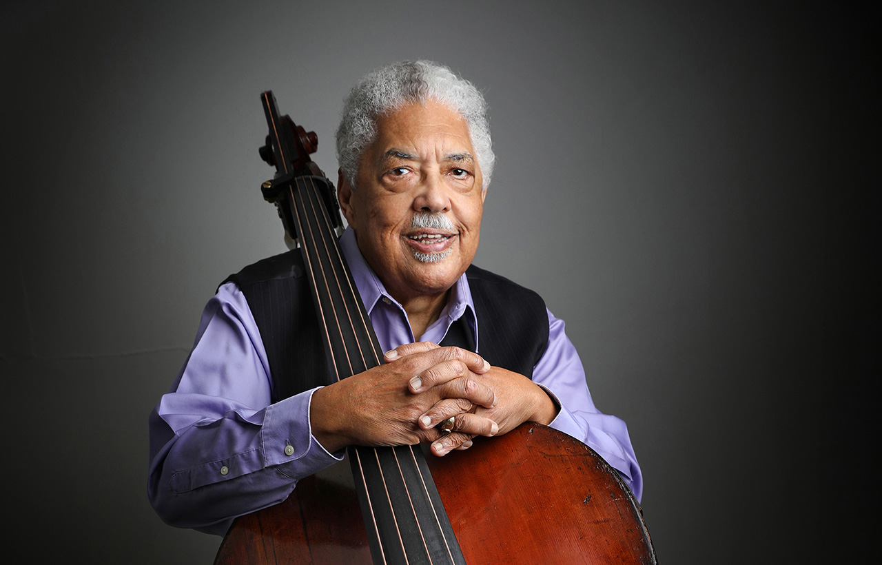 Rufus Reid holding upright bass