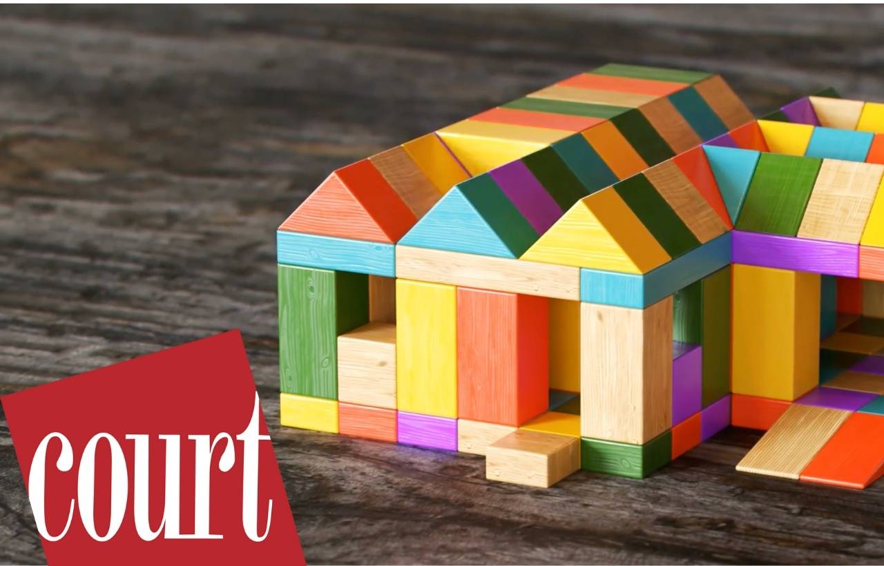 A house made of colorful blocks